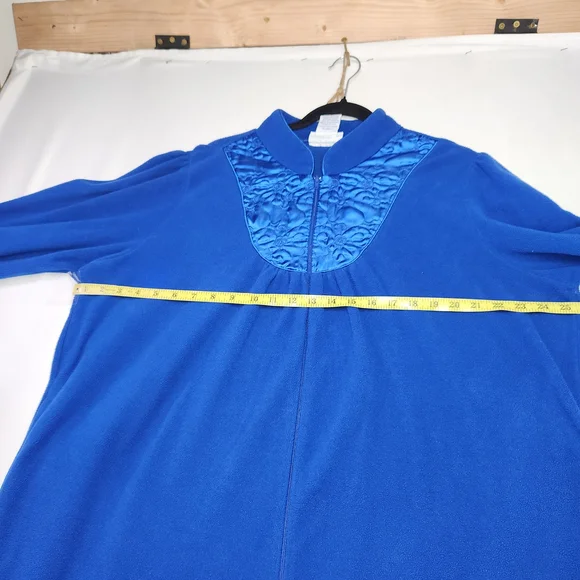 🌟 Blair Vintage Large Blue Women's Robe with Zipper - Grandma Vibes - Y2K - Picture 5 of 9